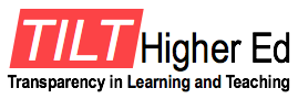 Logo shows TILT as an acronym for transparency in learning and teaching